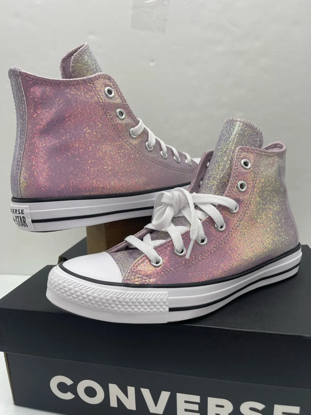 Converse WMNS 8 CTAS Hi Altitude Lilac White Black A14333C High Top Sneakers - Picture 12 of 15